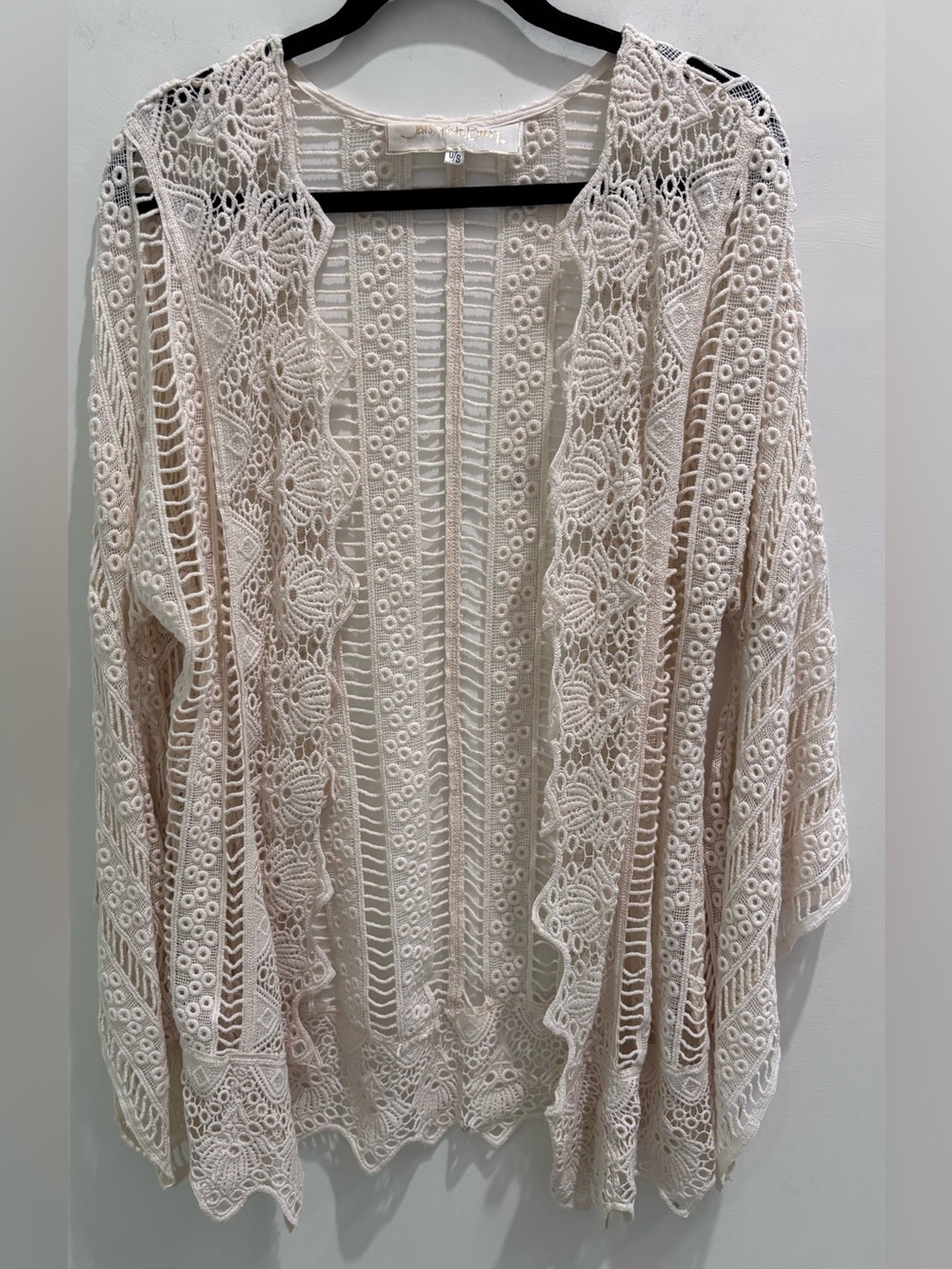 Jen's Pirate Booty Crochet Kimono Cover-Up in Cream